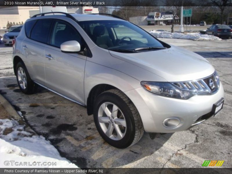 Brilliant Silver Metallic / Black 2010 Nissan Murano SL AWD