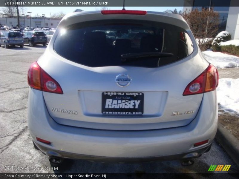 Brilliant Silver Metallic / Black 2010 Nissan Murano SL AWD
