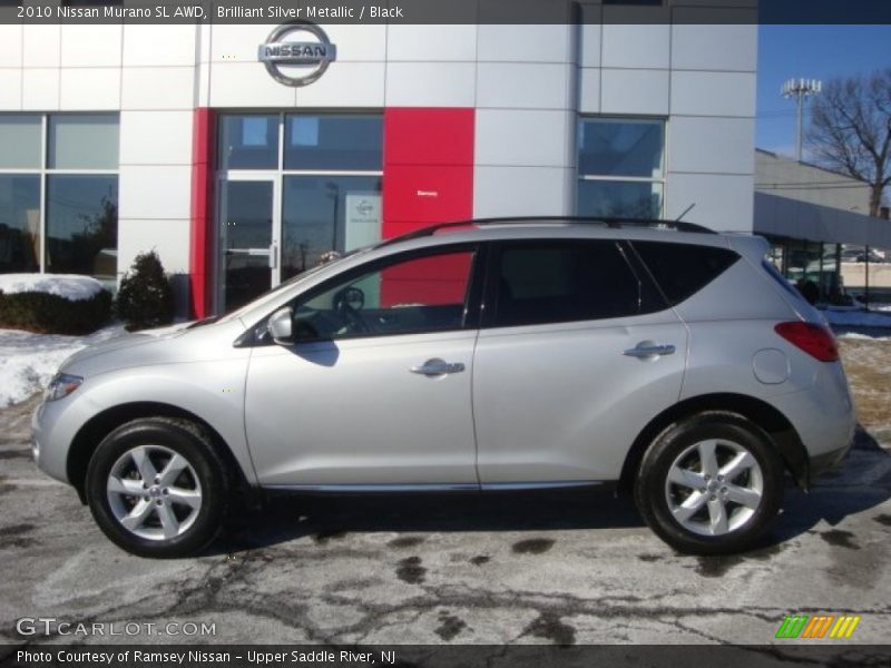 Brilliant Silver Metallic / Black 2010 Nissan Murano SL AWD