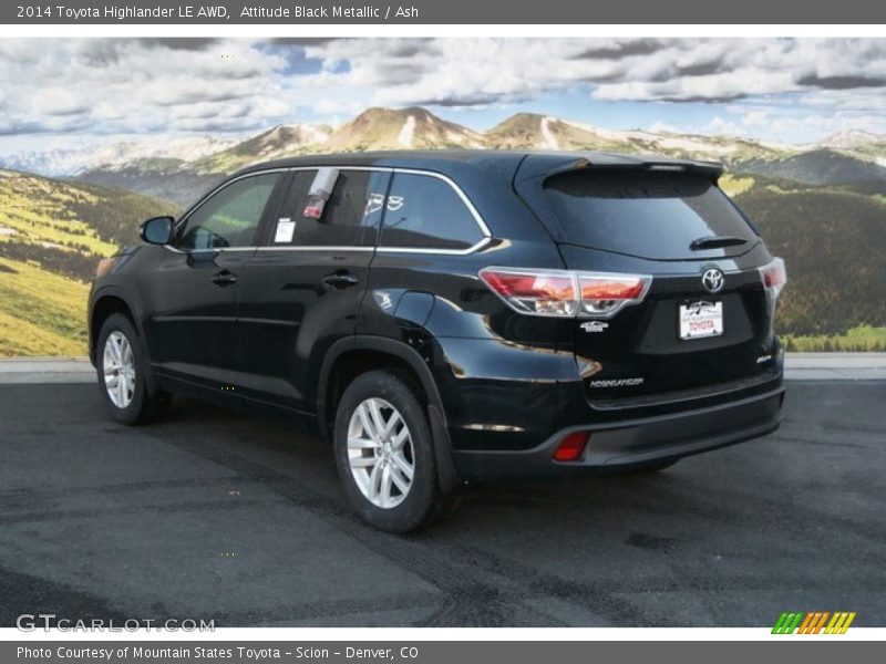 Attitude Black Metallic / Ash 2014 Toyota Highlander LE AWD