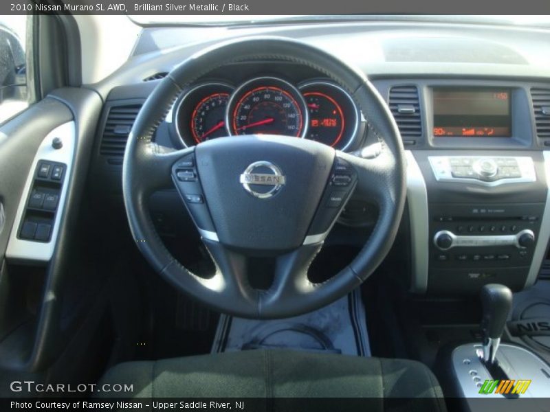Brilliant Silver Metallic / Black 2010 Nissan Murano SL AWD