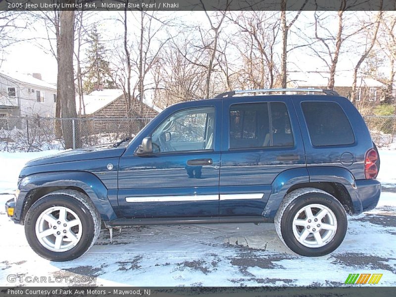 Midnight Blue Pearl / Khaki 2005 Jeep Liberty Limited 4x4