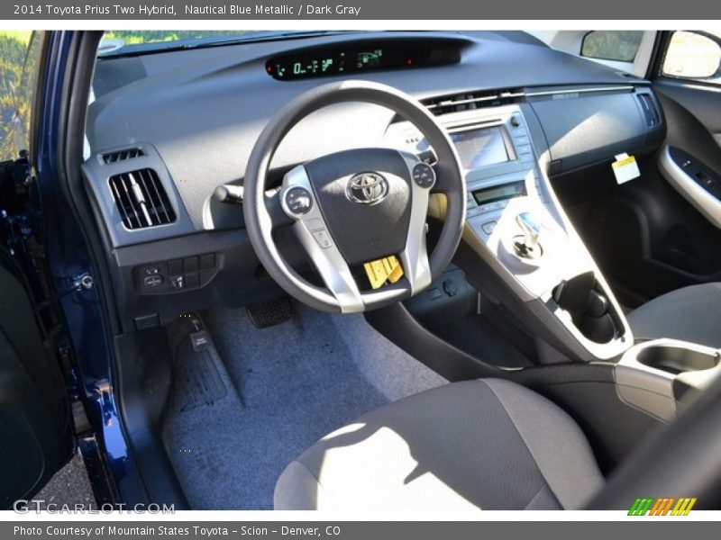 Nautical Blue Metallic / Dark Gray 2014 Toyota Prius Two Hybrid