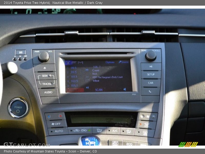 Nautical Blue Metallic / Dark Gray 2014 Toyota Prius Two Hybrid
