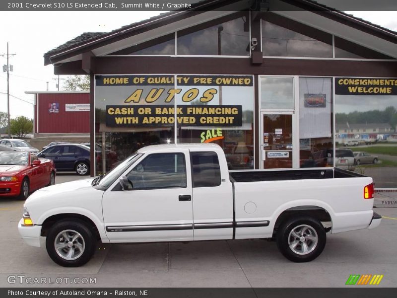 Summit White / Graphite 2001 Chevrolet S10 LS Extended Cab