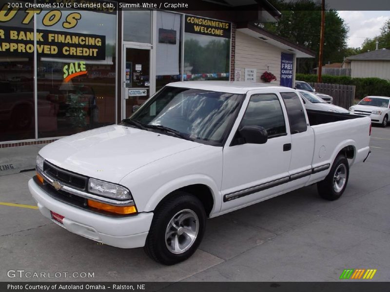 Summit White / Graphite 2001 Chevrolet S10 LS Extended Cab