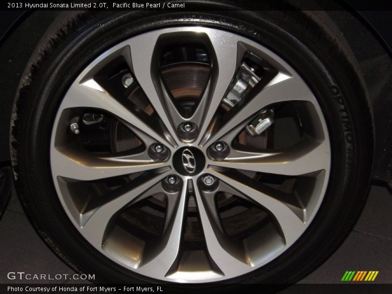 Pacific Blue Pearl / Camel 2013 Hyundai Sonata Limited 2.0T