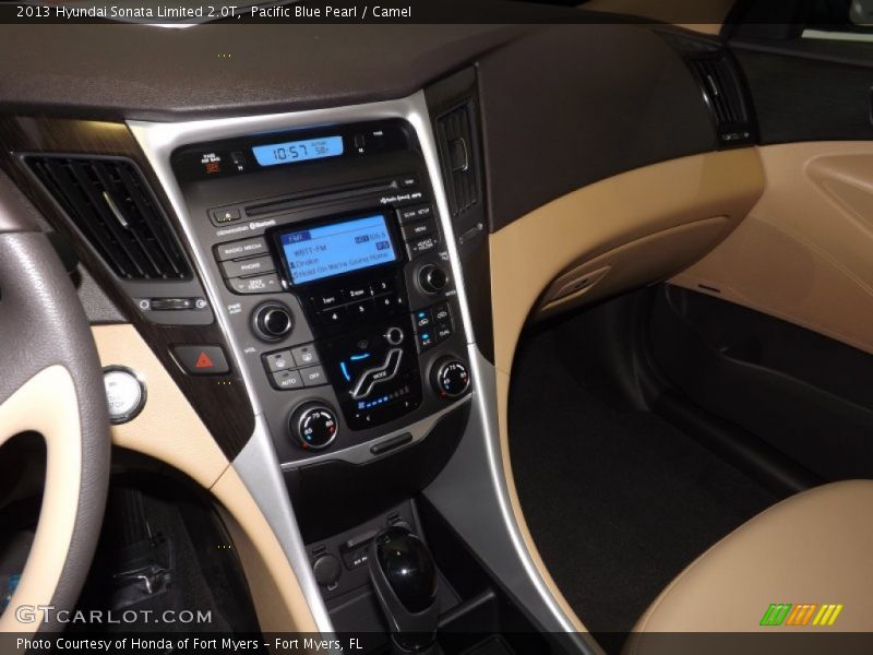 Pacific Blue Pearl / Camel 2013 Hyundai Sonata Limited 2.0T