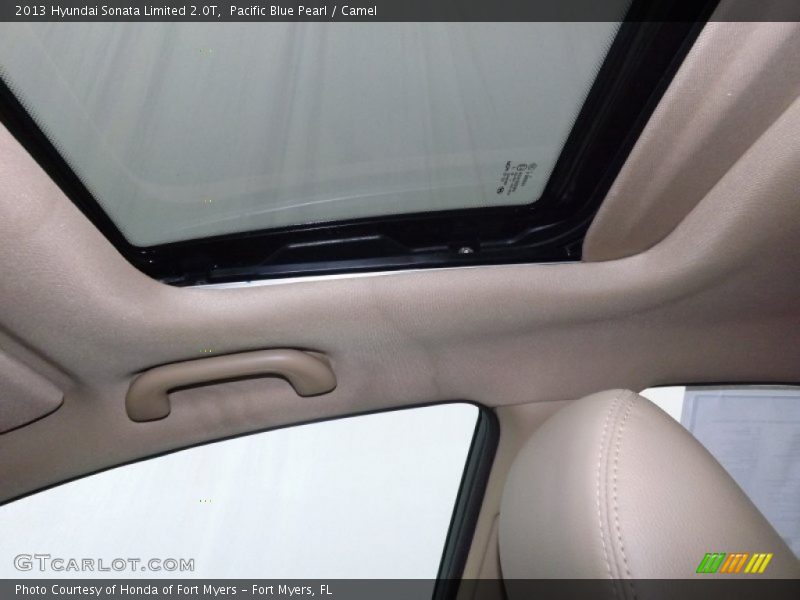 Pacific Blue Pearl / Camel 2013 Hyundai Sonata Limited 2.0T