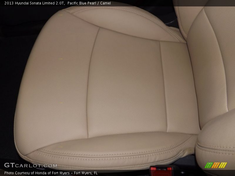 Pacific Blue Pearl / Camel 2013 Hyundai Sonata Limited 2.0T