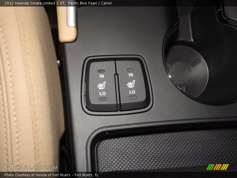 Pacific Blue Pearl / Camel 2013 Hyundai Sonata Limited 2.0T