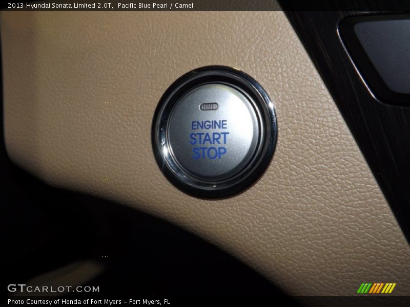 Pacific Blue Pearl / Camel 2013 Hyundai Sonata Limited 2.0T