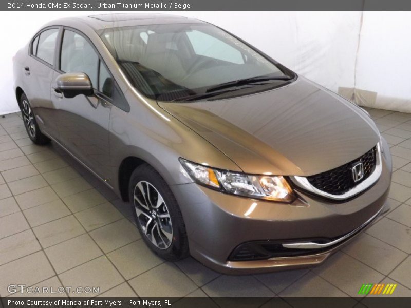 Front 3/4 View of 2014 Civic EX Sedan