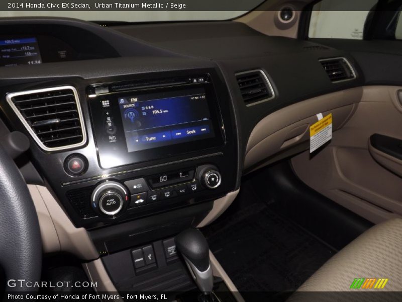 Urban Titanium Metallic / Beige 2014 Honda Civic EX Sedan