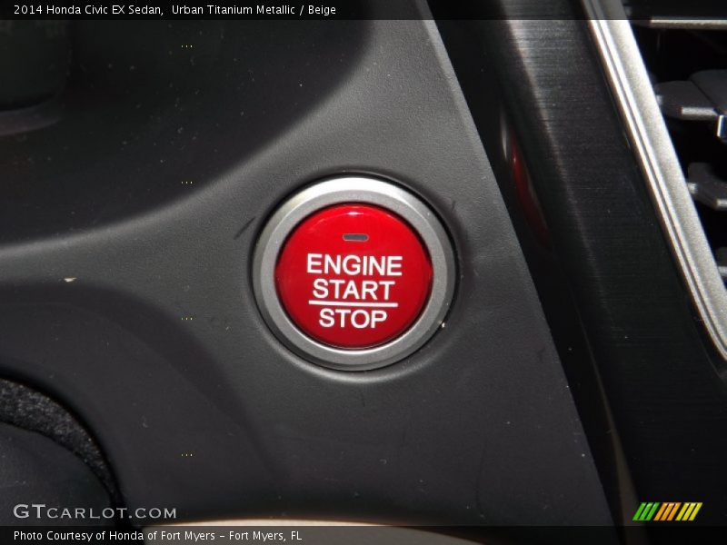 Urban Titanium Metallic / Beige 2014 Honda Civic EX Sedan