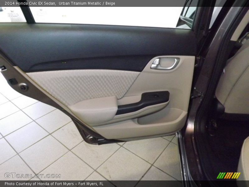Urban Titanium Metallic / Beige 2014 Honda Civic EX Sedan