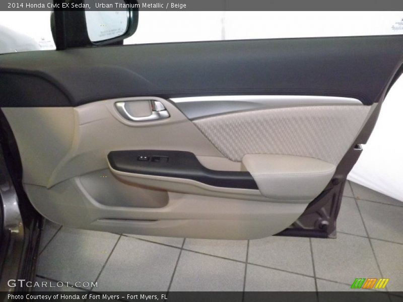 Urban Titanium Metallic / Beige 2014 Honda Civic EX Sedan