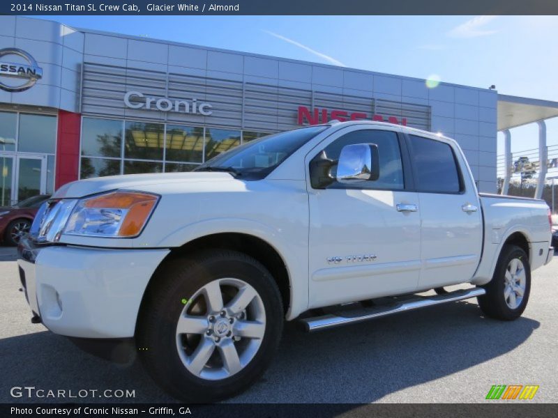 Glacier White / Almond 2014 Nissan Titan SL Crew Cab