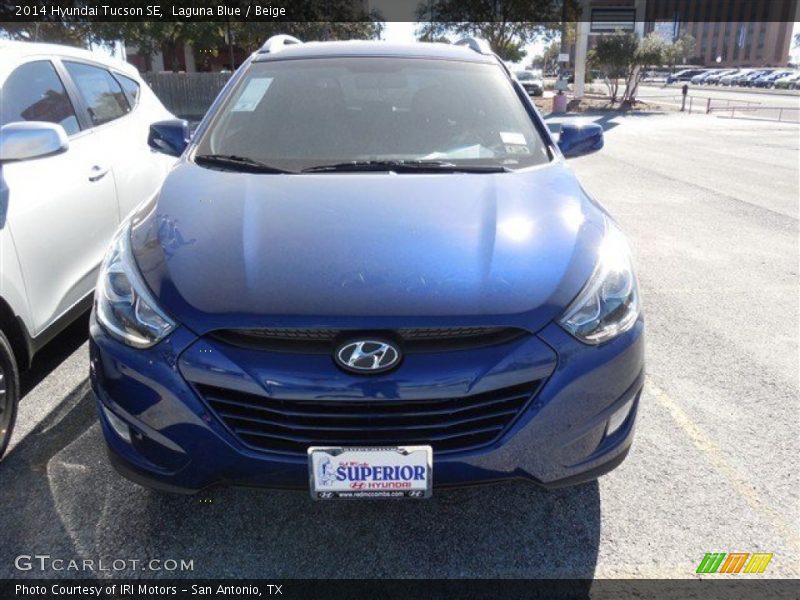 Laguna Blue / Beige 2014 Hyundai Tucson SE