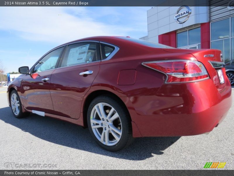 Cayenne Red / Beige 2014 Nissan Altima 3.5 SL