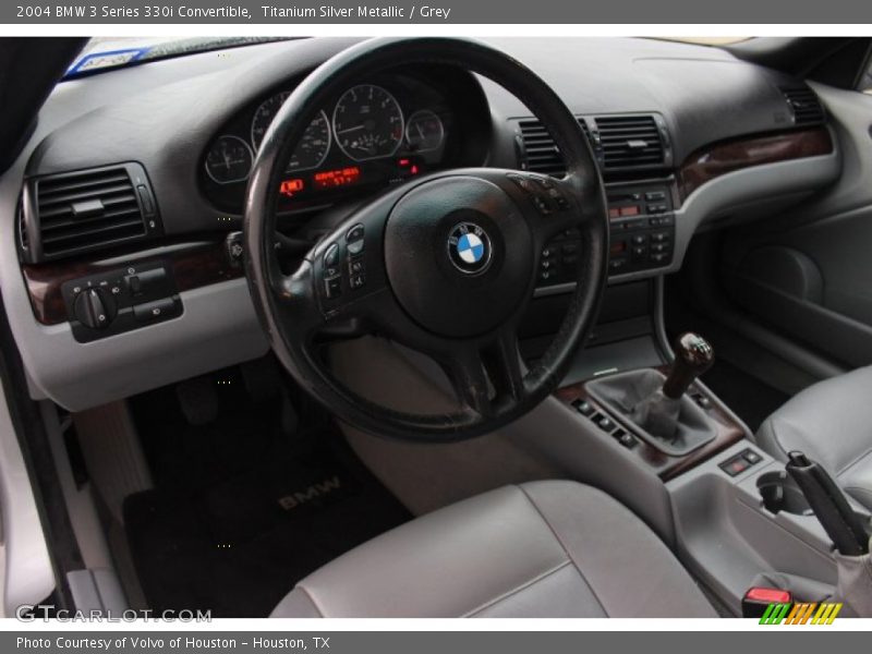 Titanium Silver Metallic / Grey 2004 BMW 3 Series 330i Convertible