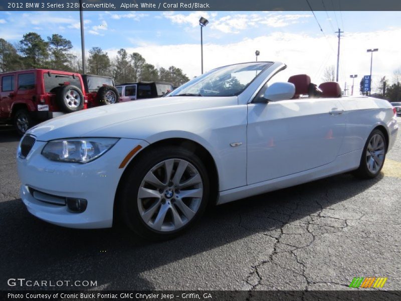 Alpine White / Coral Red/Black 2012 BMW 3 Series 328i Convertible