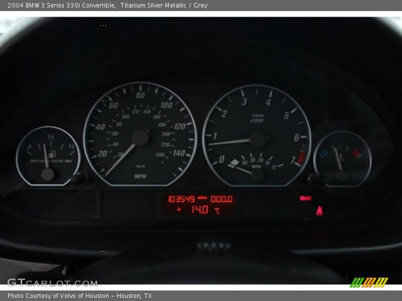 Titanium Silver Metallic / Grey 2004 BMW 3 Series 330i Convertible