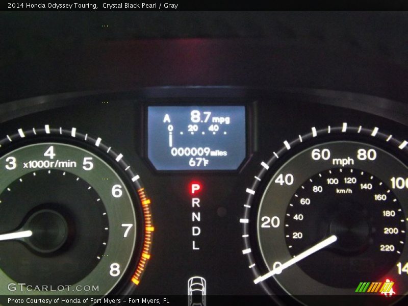 Crystal Black Pearl / Gray 2014 Honda Odyssey Touring