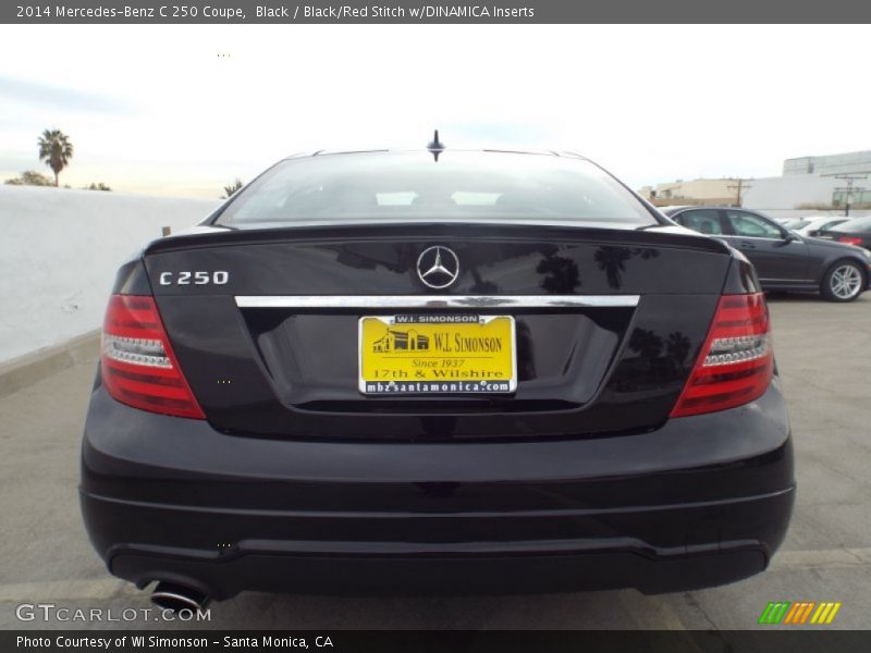 Black / Black/Red Stitch w/DINAMICA Inserts 2014 Mercedes-Benz C 250 Coupe