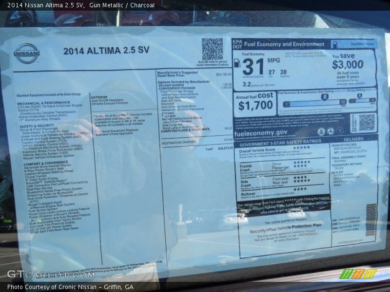 Gun Metallic / Charcoal 2014 Nissan Altima 2.5 SV