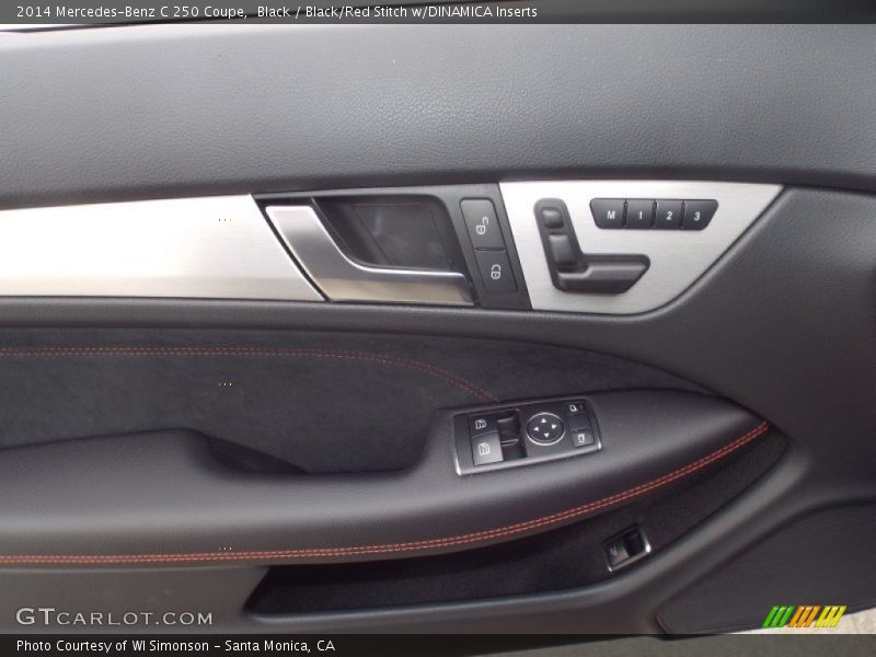 Black / Black/Red Stitch w/DINAMICA Inserts 2014 Mercedes-Benz C 250 Coupe