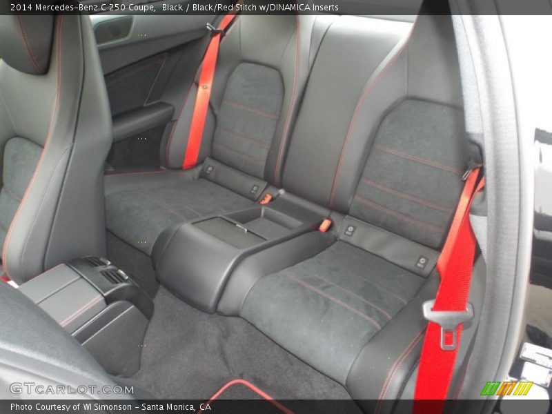 Black / Black/Red Stitch w/DINAMICA Inserts 2014 Mercedes-Benz C 250 Coupe