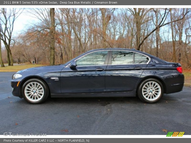 Deep Sea Blue Metallic / Cinnamon Brown 2011 BMW 5 Series 535i xDrive Sedan