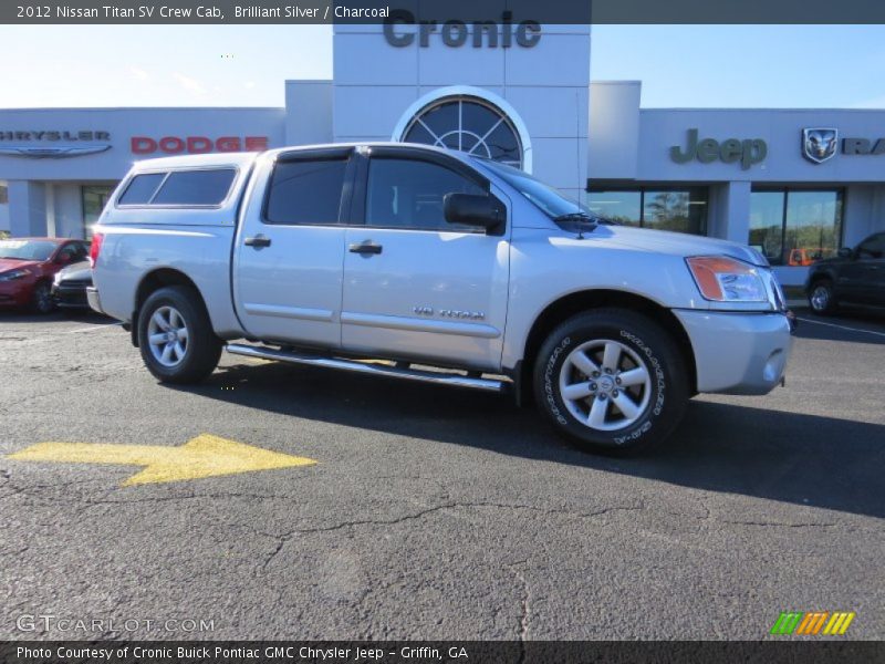 Brilliant Silver / Charcoal 2012 Nissan Titan SV Crew Cab