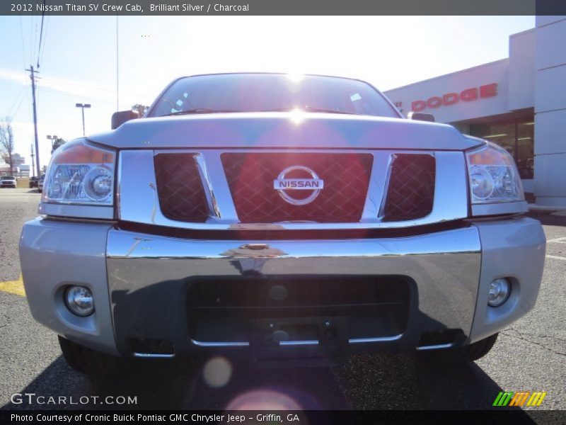 Brilliant Silver / Charcoal 2012 Nissan Titan SV Crew Cab
