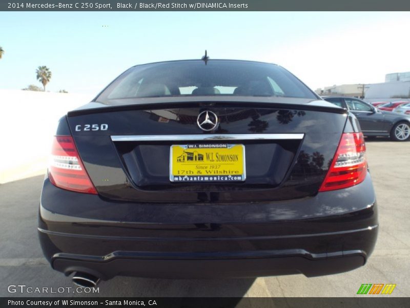 Black / Black/Red Stitch w/DINAMICA Inserts 2014 Mercedes-Benz C 250 Sport