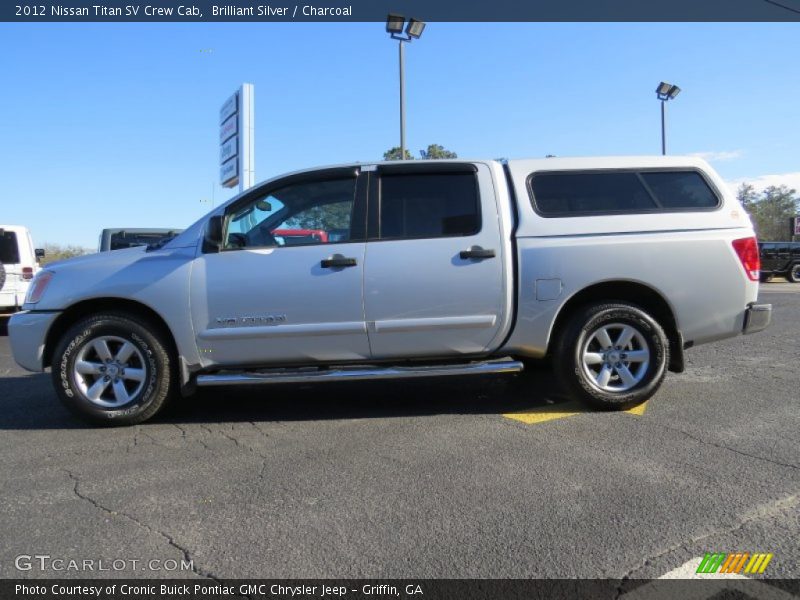 Brilliant Silver / Charcoal 2012 Nissan Titan SV Crew Cab