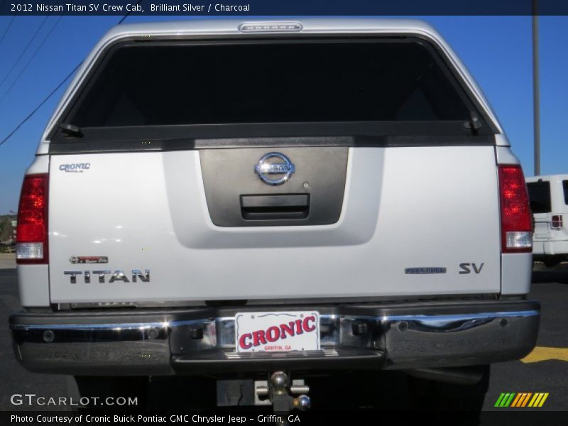 Brilliant Silver / Charcoal 2012 Nissan Titan SV Crew Cab