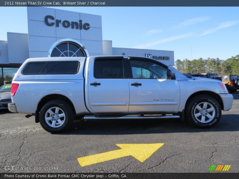 Brilliant Silver / Charcoal 2012 Nissan Titan SV Crew Cab