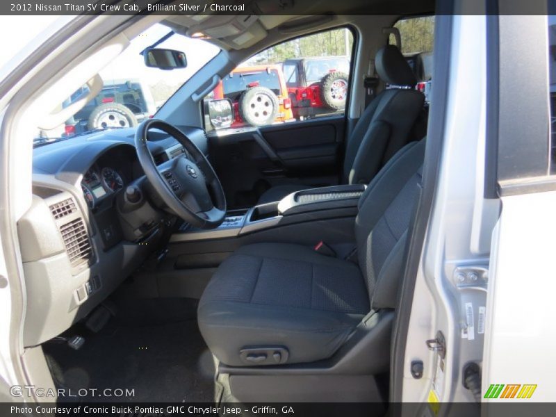Brilliant Silver / Charcoal 2012 Nissan Titan SV Crew Cab