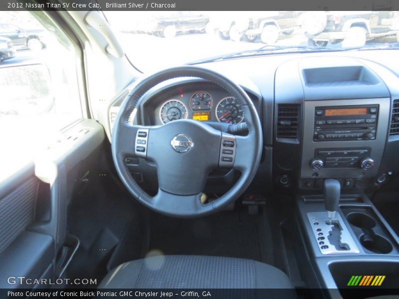 Brilliant Silver / Charcoal 2012 Nissan Titan SV Crew Cab