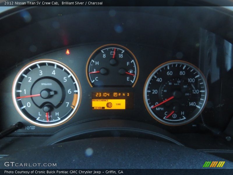 Brilliant Silver / Charcoal 2012 Nissan Titan SV Crew Cab