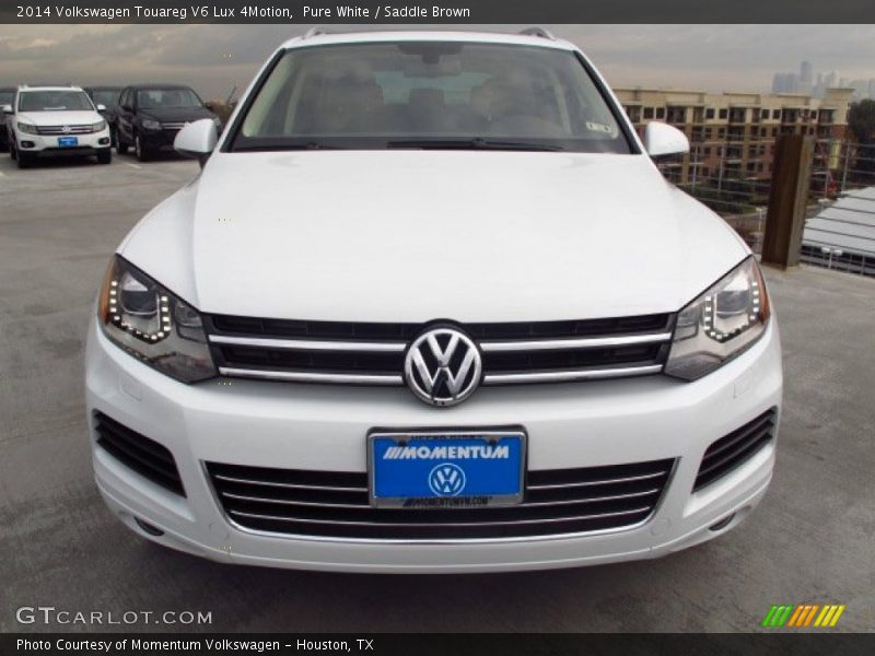 Pure White / Saddle Brown 2014 Volkswagen Touareg V6 Lux 4Motion