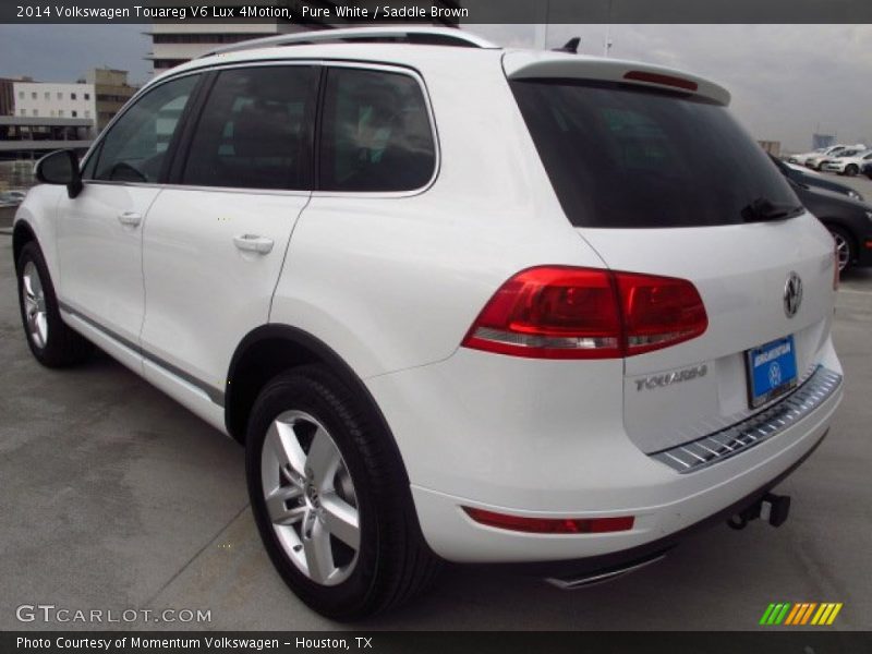 Pure White / Saddle Brown 2014 Volkswagen Touareg V6 Lux 4Motion
