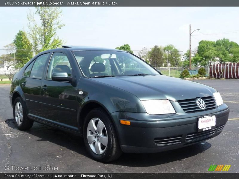 Alaska Green Metallic / Black 2003 Volkswagen Jetta GLS Sedan