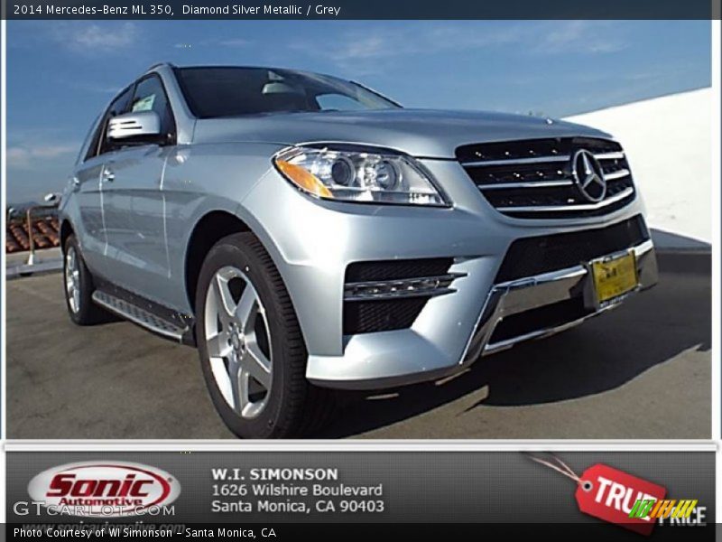 Diamond Silver Metallic / Grey 2014 Mercedes-Benz ML 350