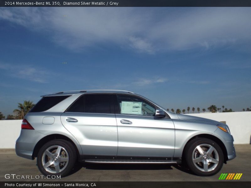 Diamond Silver Metallic / Grey 2014 Mercedes-Benz ML 350