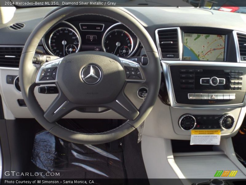 Diamond Silver Metallic / Grey 2014 Mercedes-Benz ML 350
