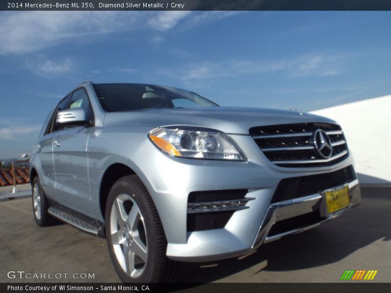Diamond Silver Metallic / Grey 2014 Mercedes-Benz ML 350