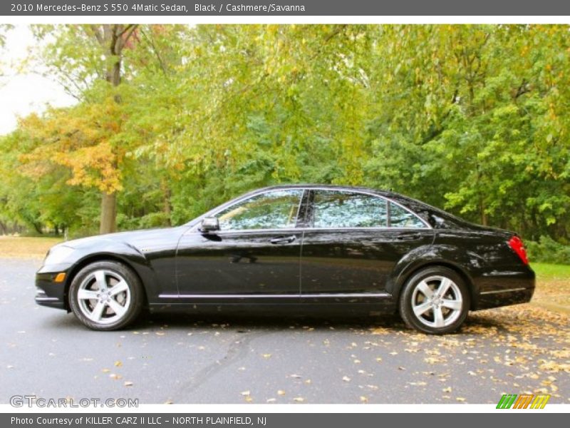 Black / Cashmere/Savanna 2010 Mercedes-Benz S 550 4Matic Sedan